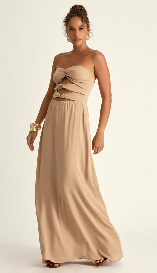 Vestido Carmela Mocha