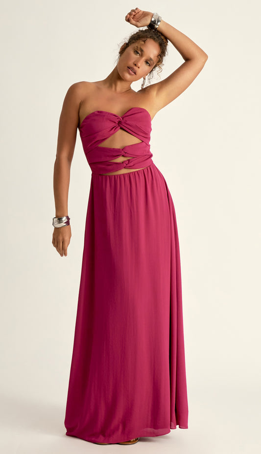 Vestido Carmela Framboesa