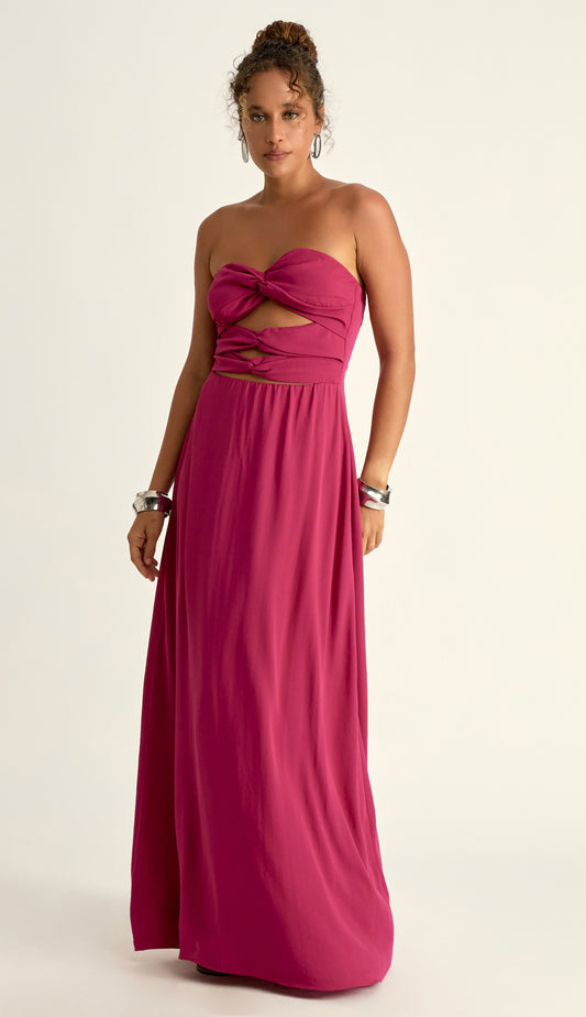 Vestido Carmela Framboesa