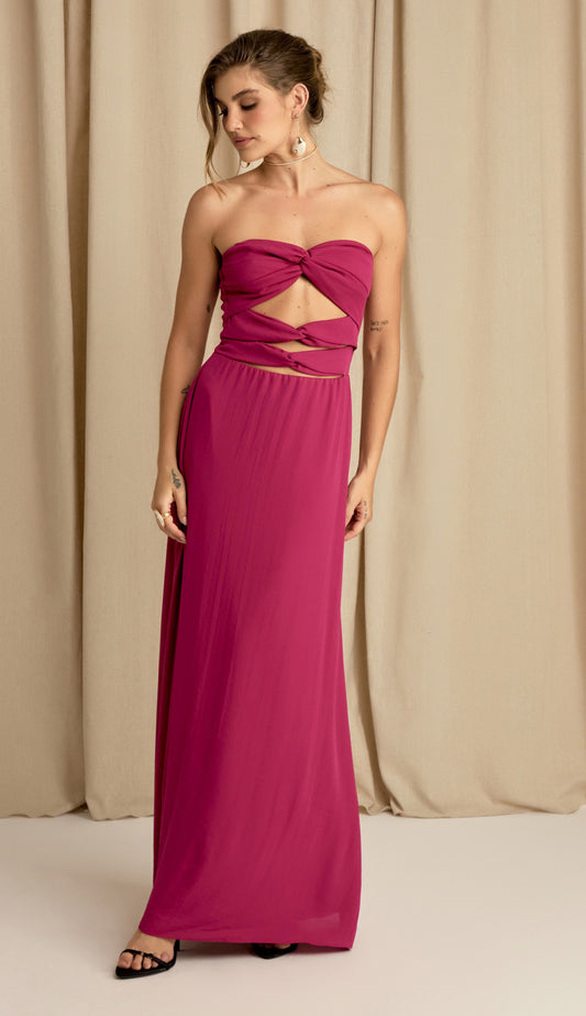 Vestido Carmela Framboesa