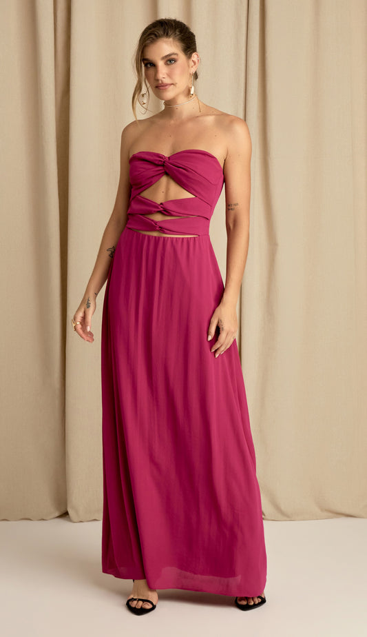 Vestido Carmela Framboesa