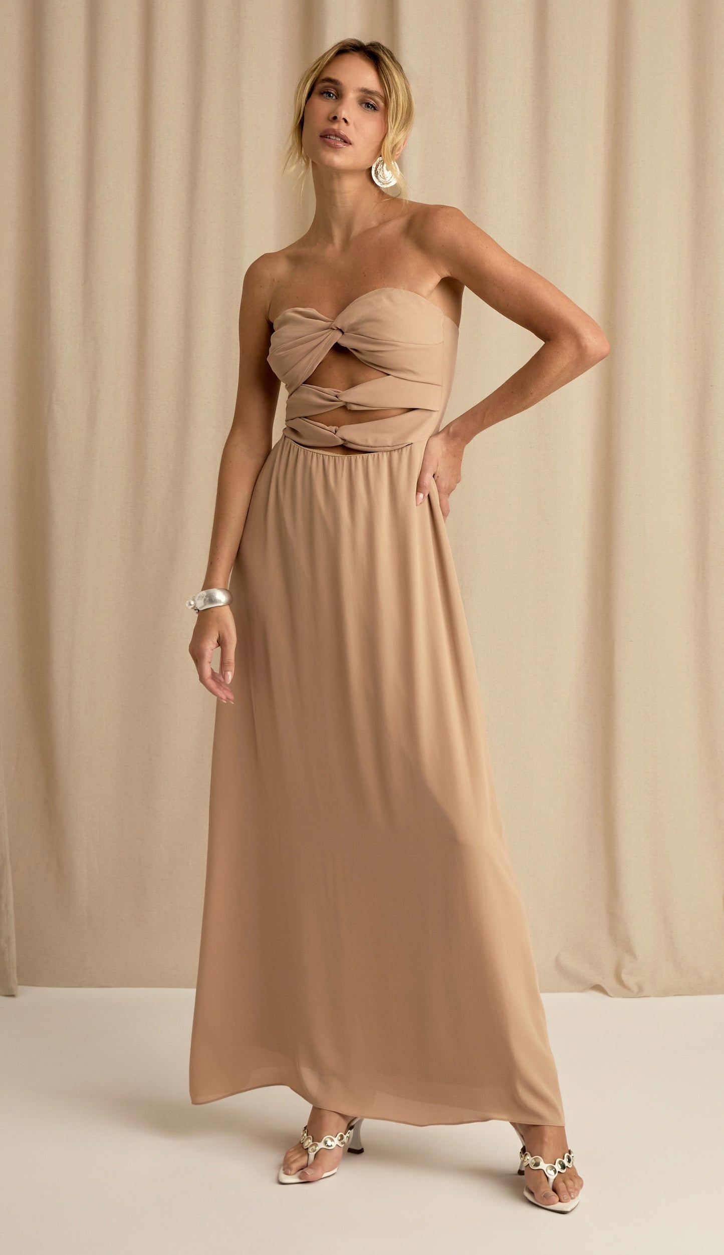 Vestido Carmela Mocha