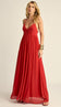 Vestido Longo Festa Crepe Chiffon Demi Cereja | Laguna - Vestido Demi Cereja