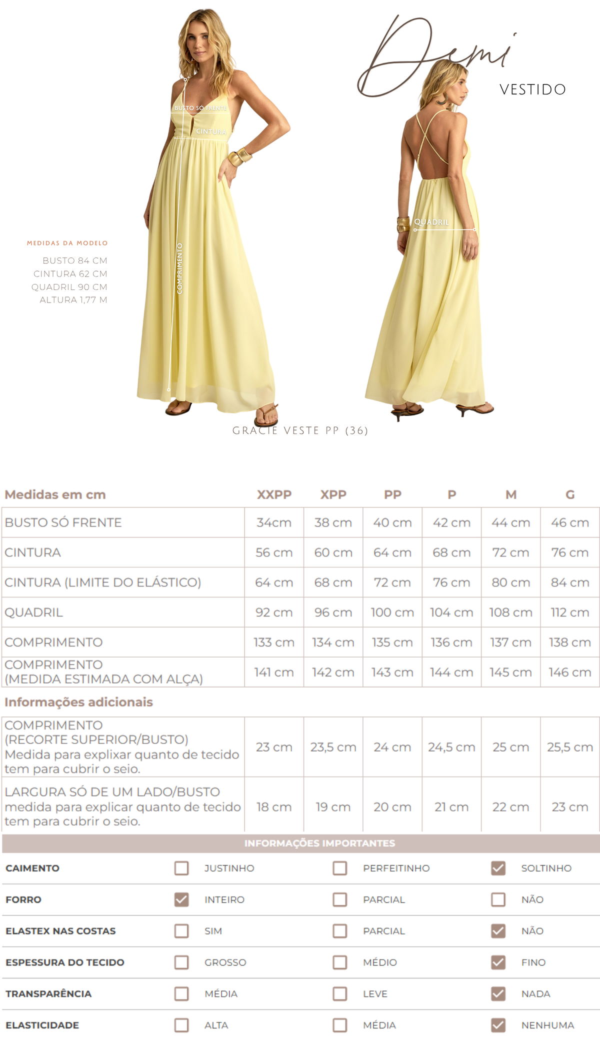 Vestido Longo Festa Crepe Chiffon Demi | Laguna