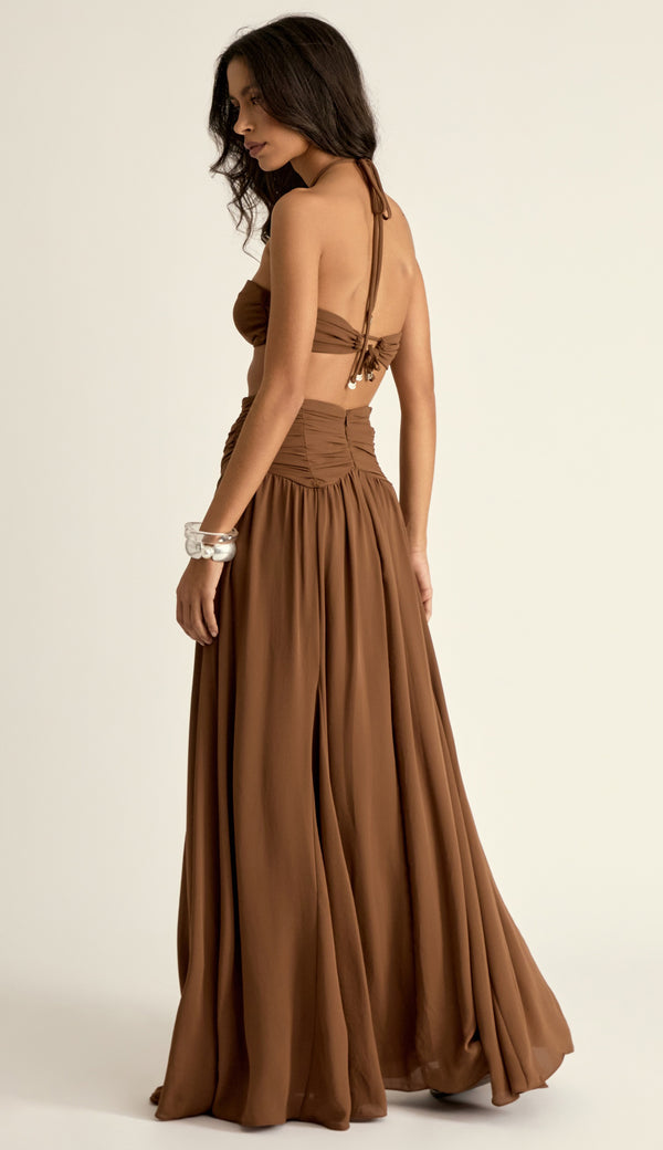 Vestido Longo Festa Crepe Destiny | Laguna