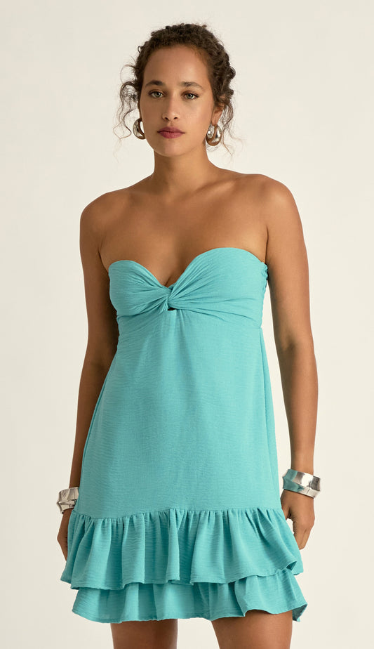 Vestido Elenice Acqua