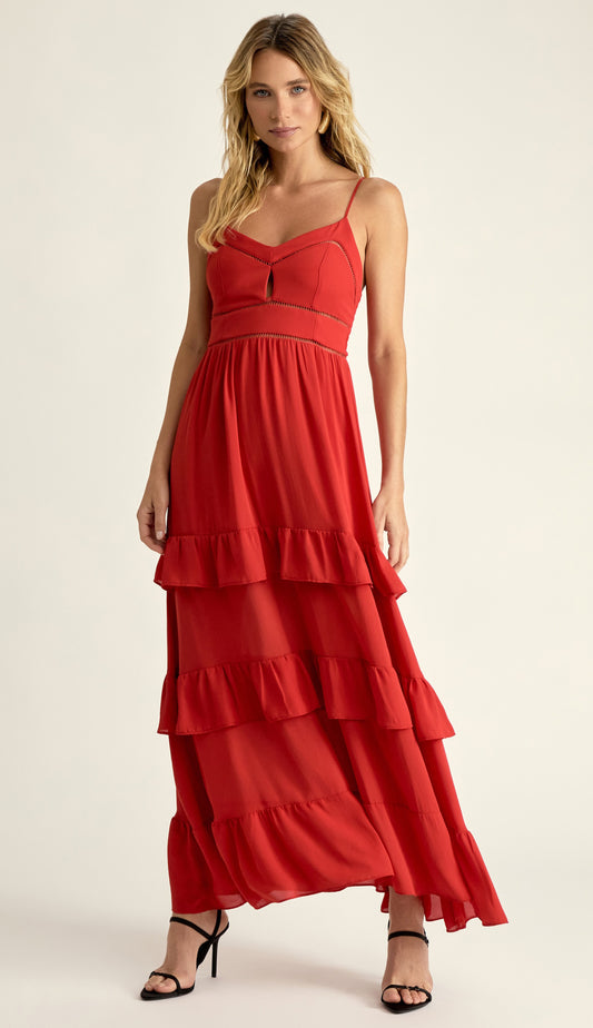 Vestido Fabrizia Cereja