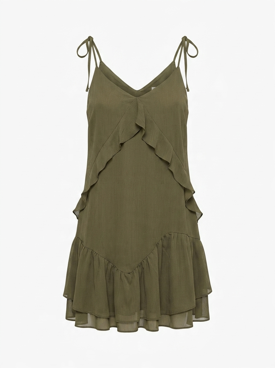 Vestido Curto Crepe Chiffon Lorena | Laguna
