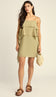 Vestido Curto Crepe Babados Liz | Laguna - Vestido Liz Verde Oliva