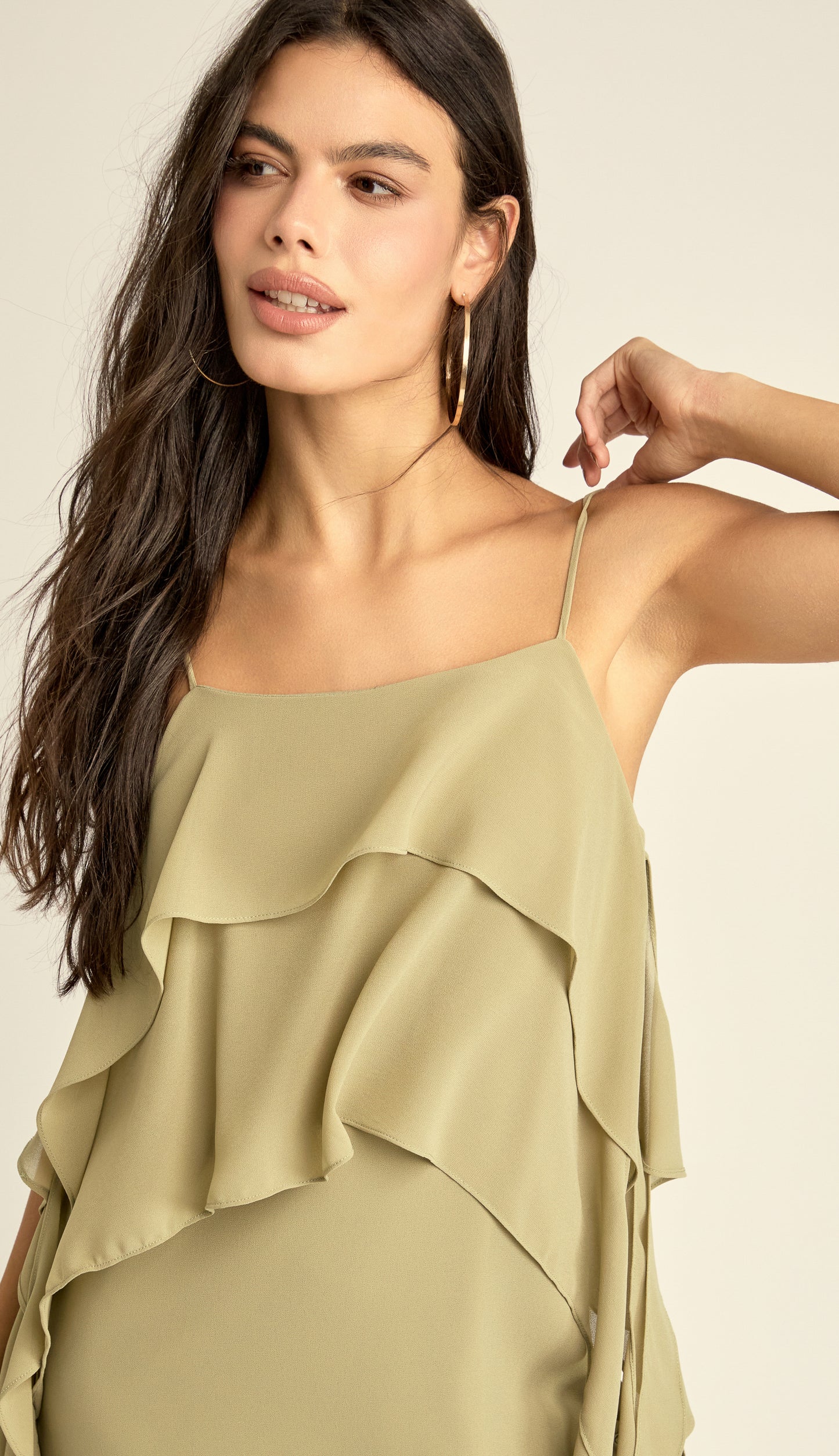Vestido Curto Crepe Babados Liz | Laguna