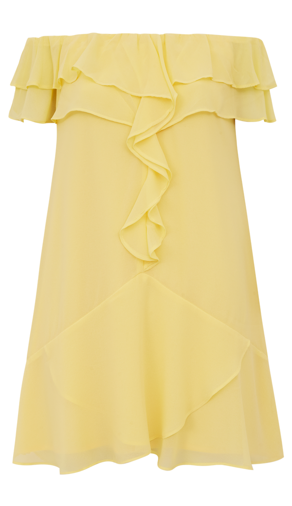 Vestido Curto Crepe Malu Manteiga | Laguna