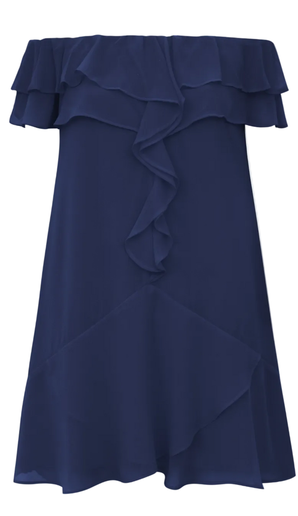 Vestido Curto Crepe Malu Marinho | Laguna
