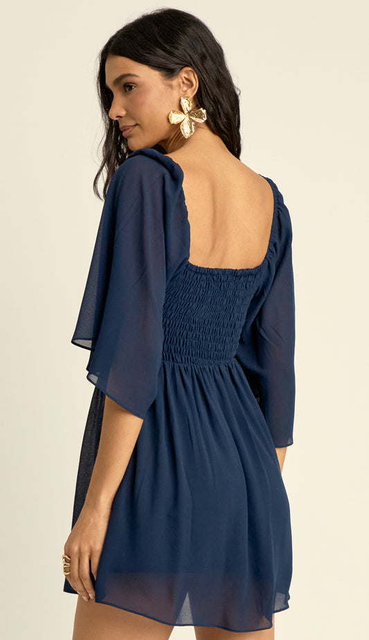 Vestido Curto Crepe Manu Marinho | Laguna