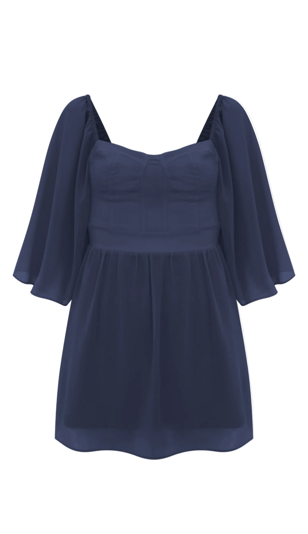 Vestido Curto Crepe Manu Marinho | Laguna