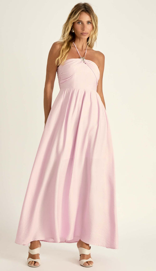 Vestido Longo Poliviscose Michelle Rosa | Laguna