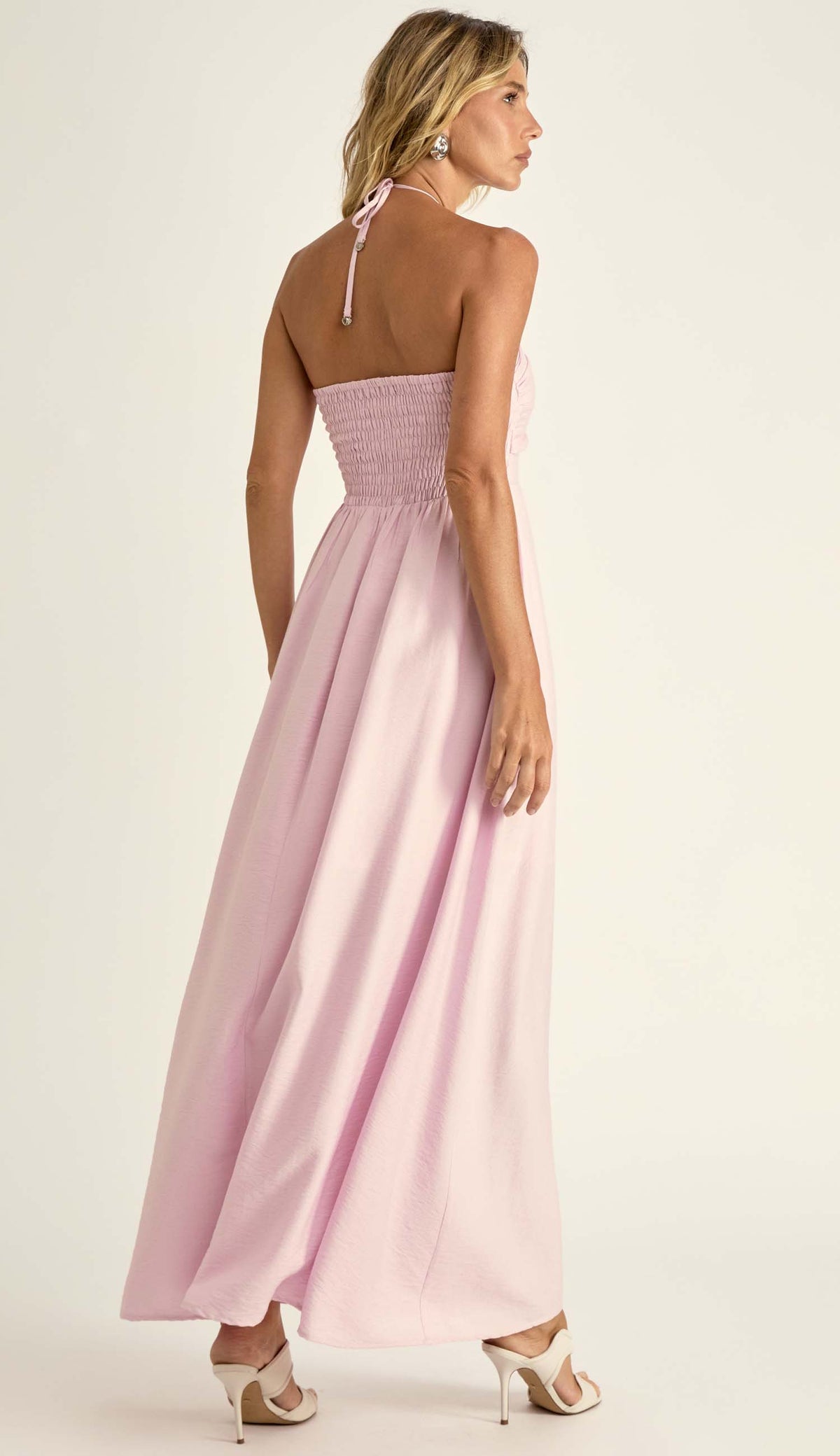 Vestido Longo Poliviscose Michelle Rosa | Laguna