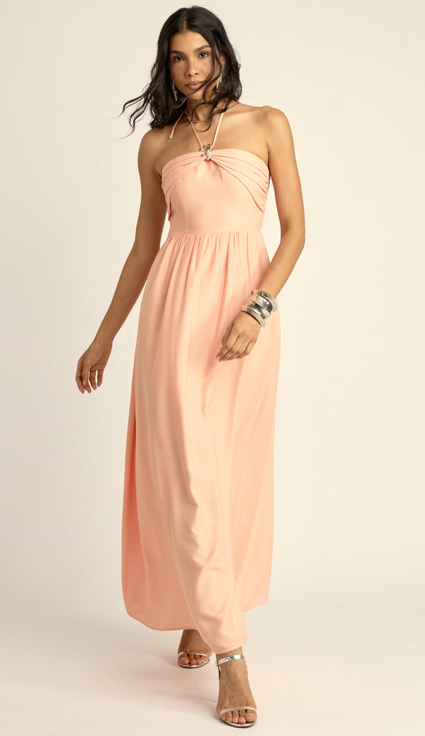 Vestido Longo Poliviscose Michelle Pêssego | Laguna