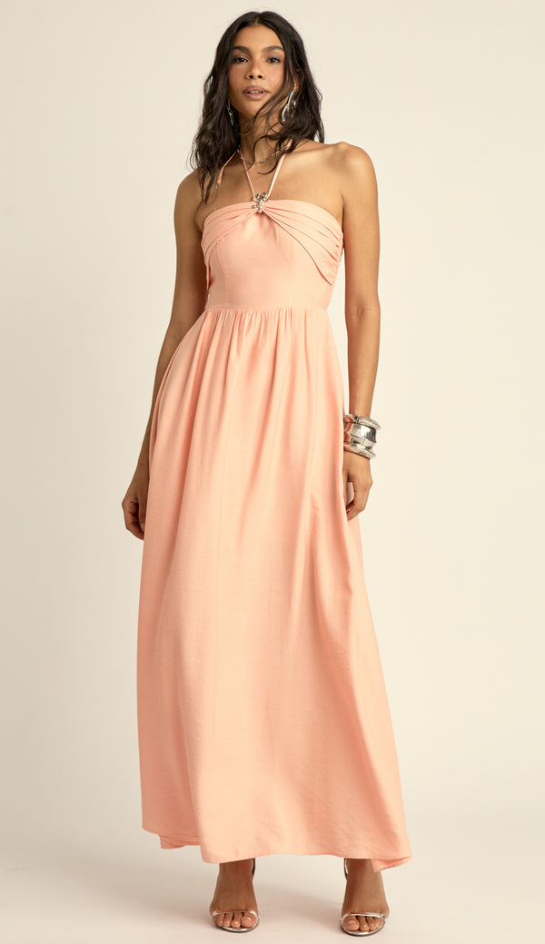 Vestido Longo Poliviscose Michelle Pêssego | Laguna