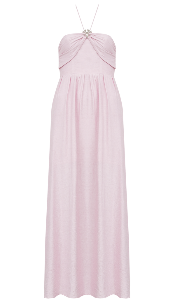 Vestido Longo Poliviscose Michelle Rosa | Laguna