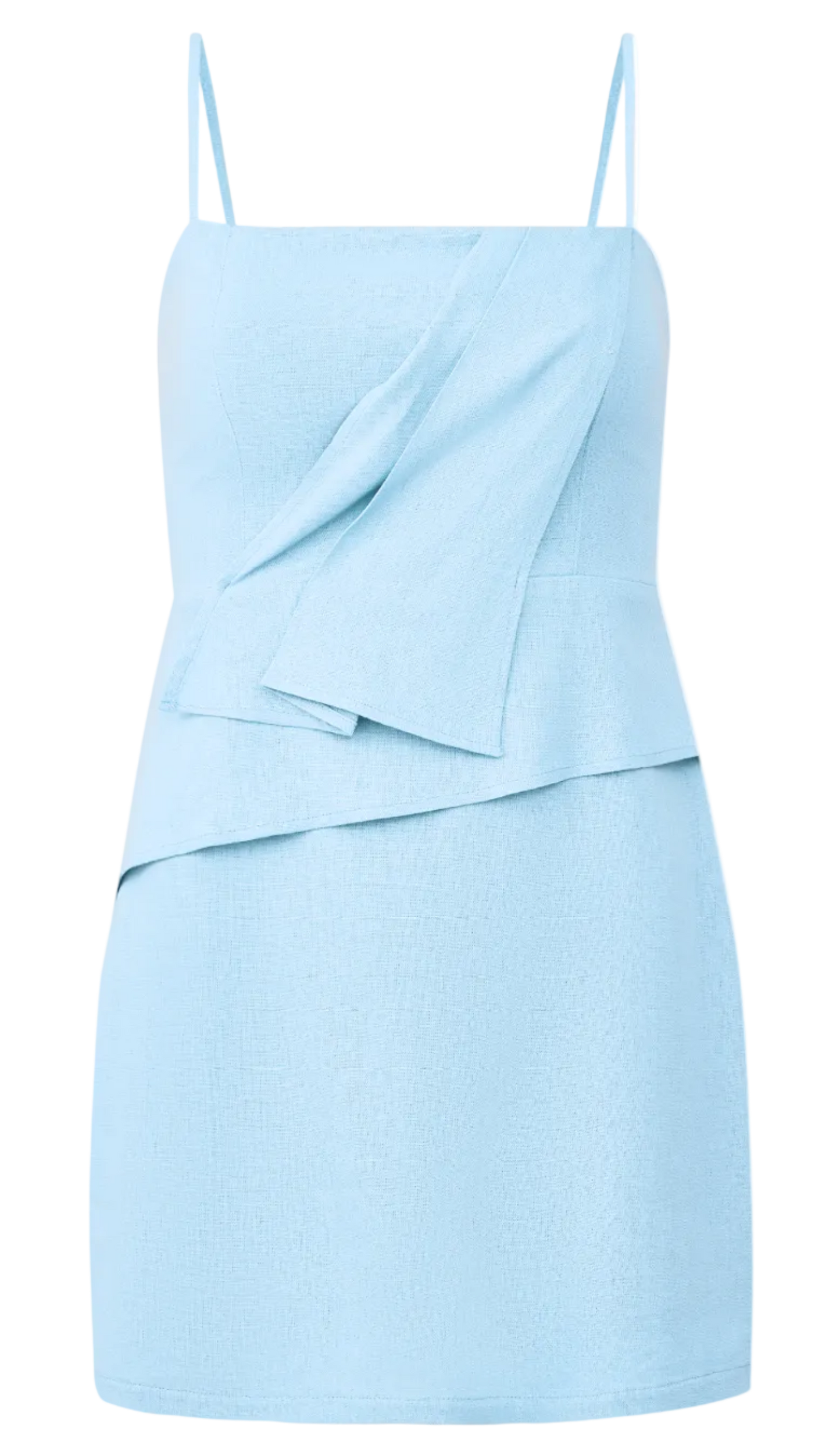 Vestido Curto Linho Onda Azul | Laguna