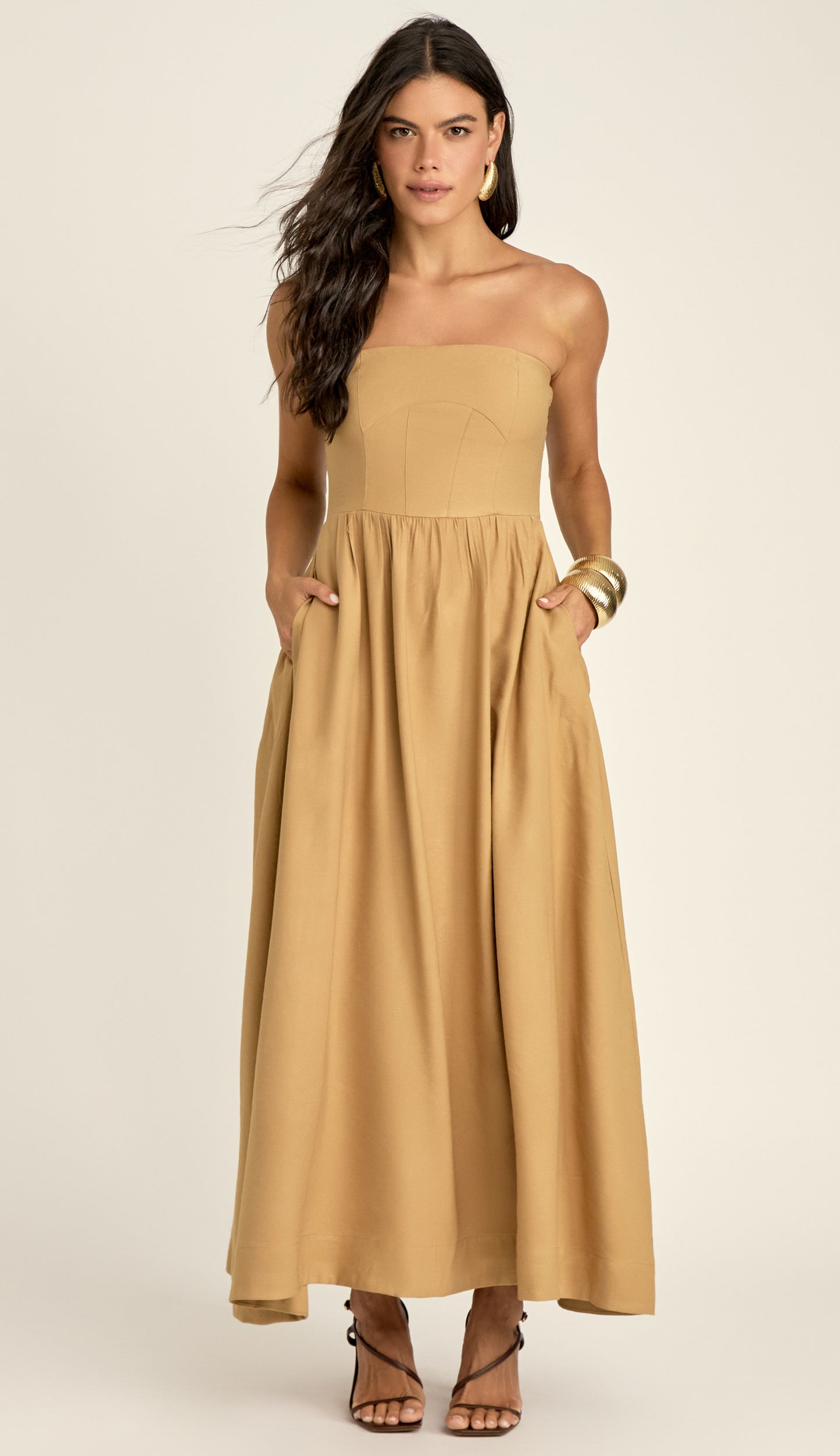 Vestido Panamá Caqui