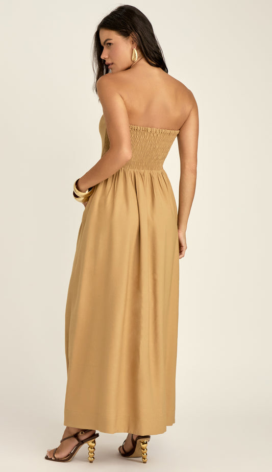 Vestido Panamá Caqui