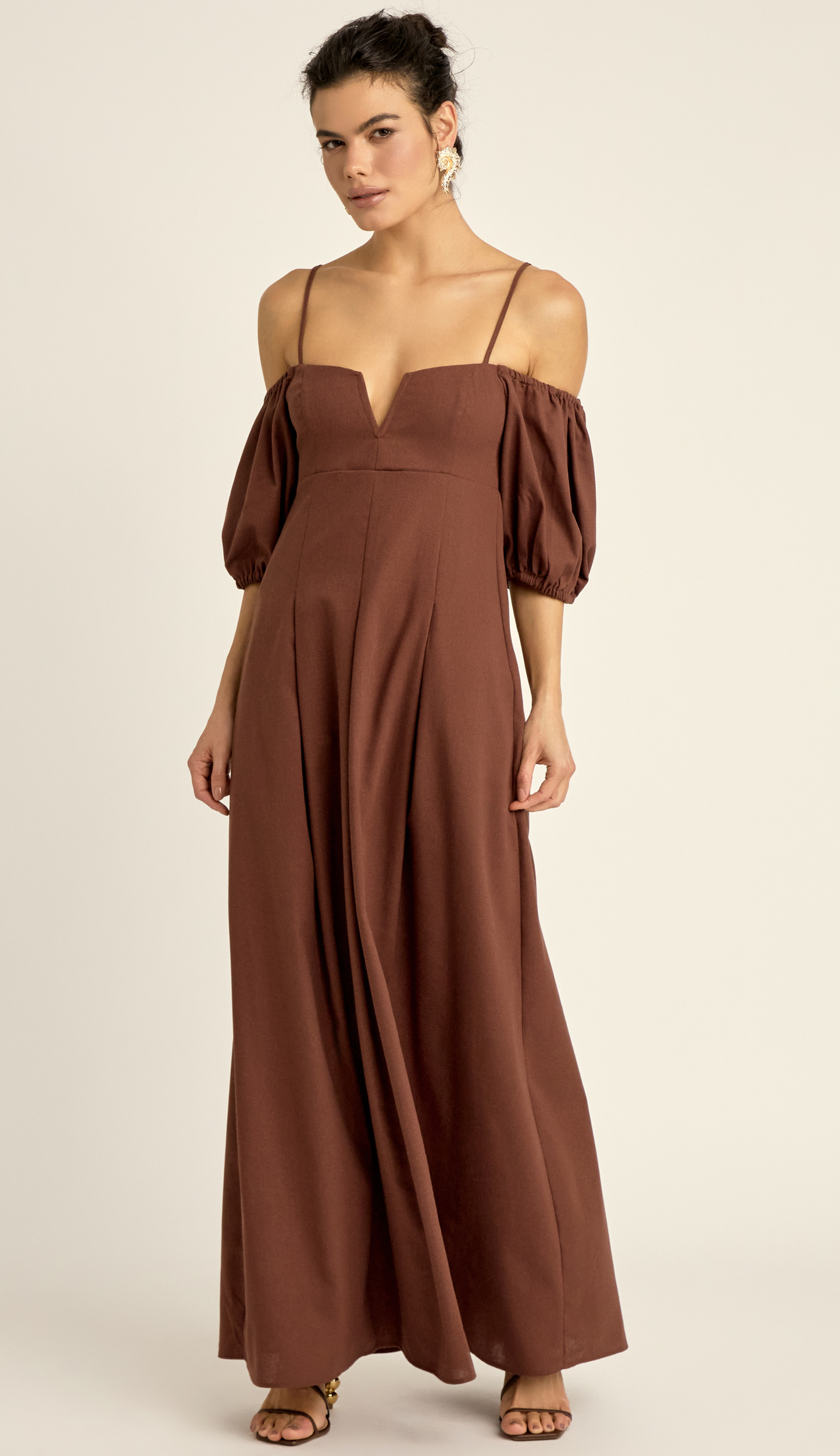 Vestido Festa Longo Linho Payton | Laguna