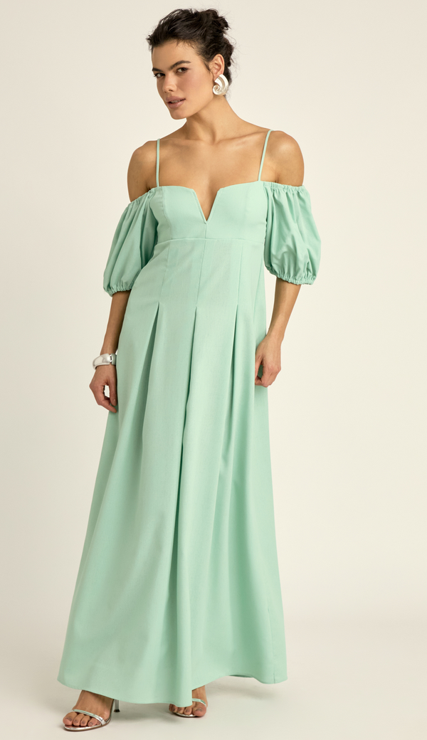 Vestido Festa Longo Linho Payton | Laguna