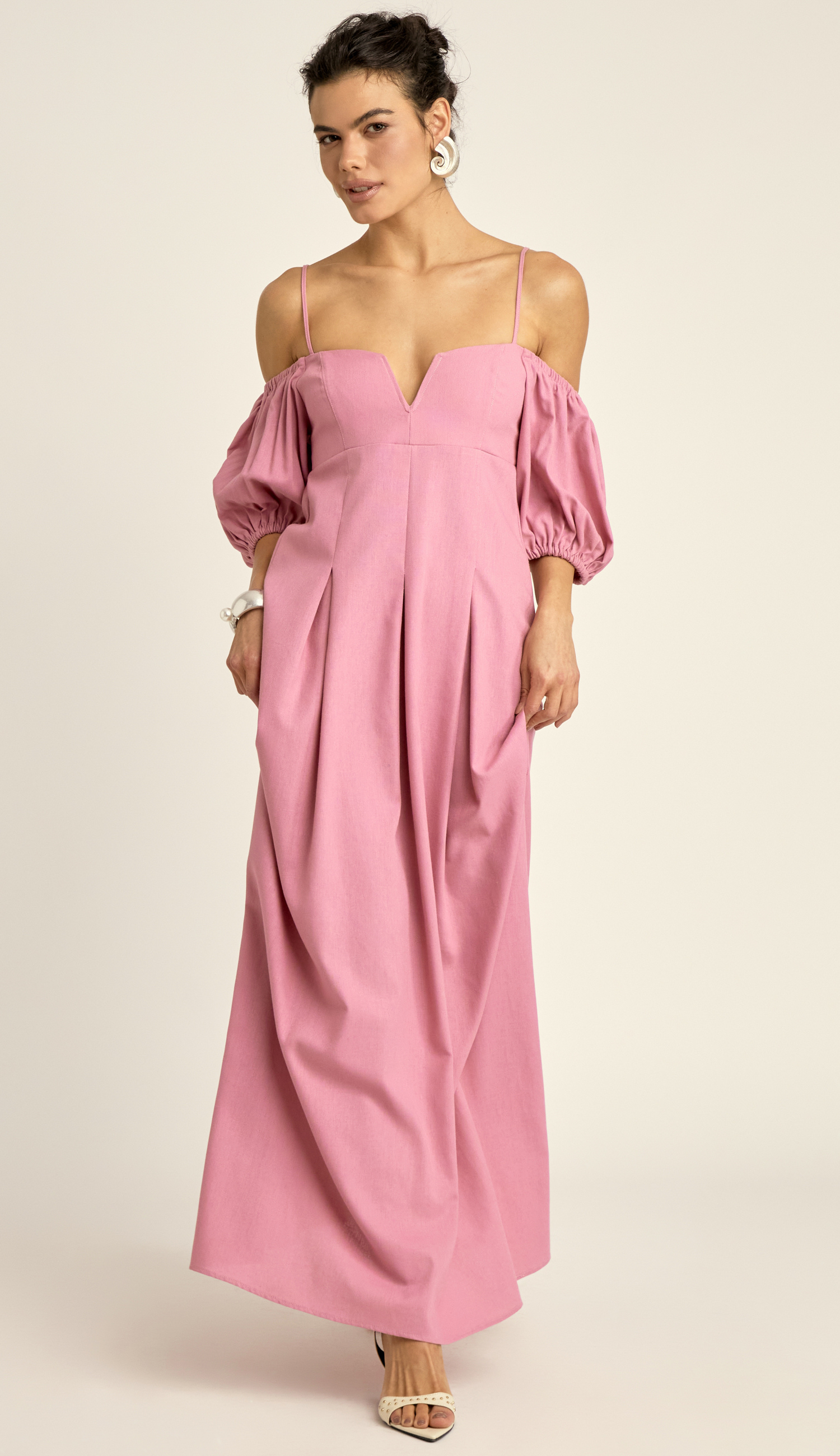 Vestido Festa Longo Linho Payton | Laguna