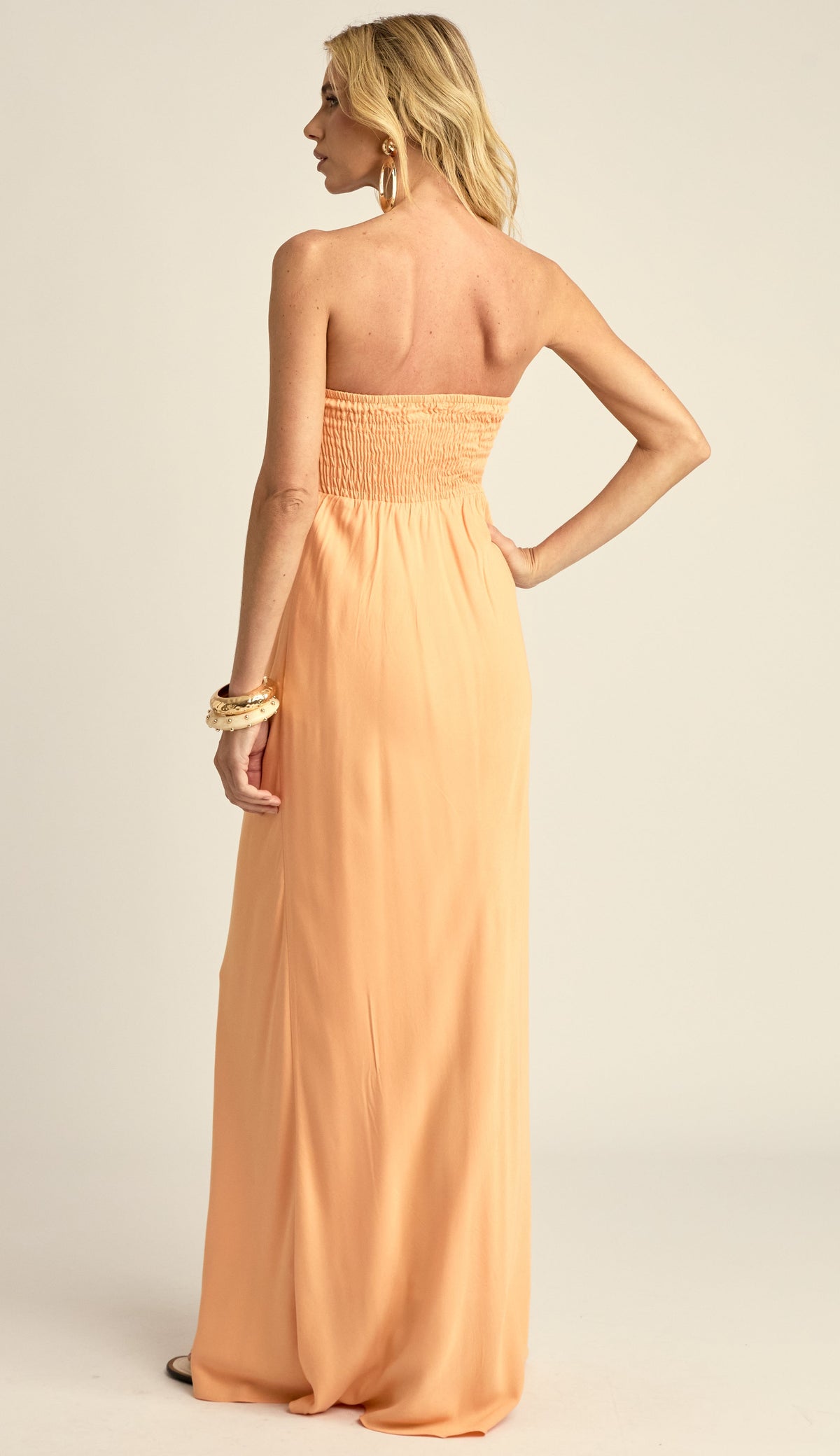Vestido Longo Viscose Twill Priya Laranja | Laguna