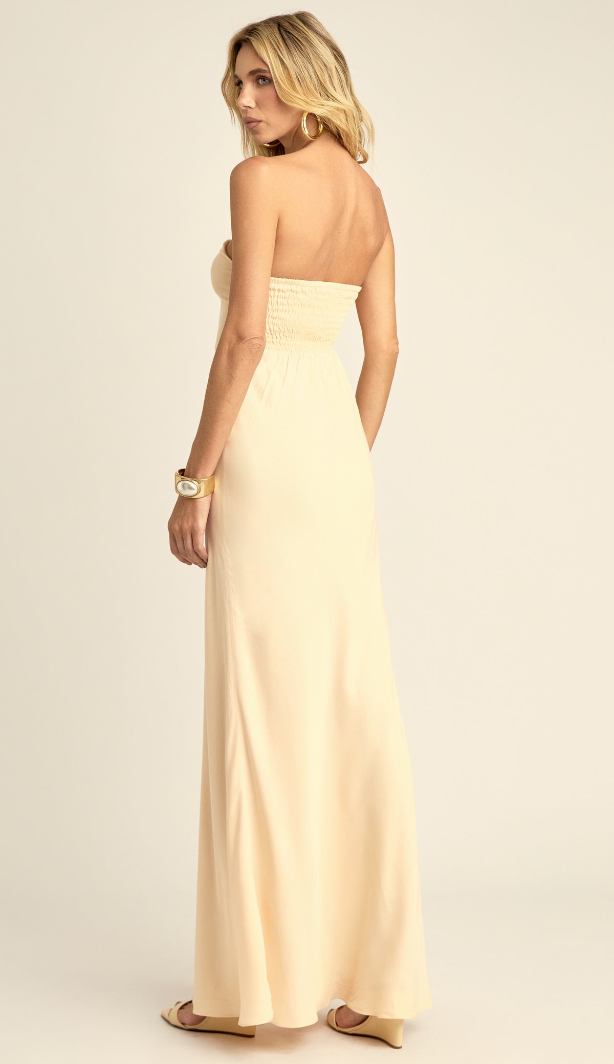 Vestido Longo Viscose Twill Priya Manteiga | Laguna