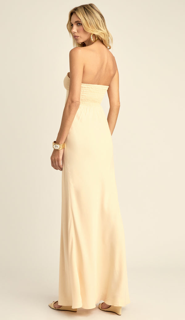 Vestido Longo Viscose Twill Priya Manteiga | Laguna