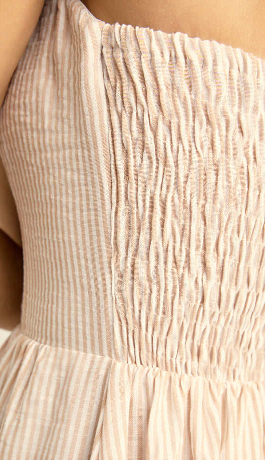 Vestido Longo Mullet Gaze Linho Listras Pri | Laguna