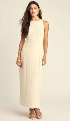 Vestido Longuete Crepe Penn Chantilly | Laguna