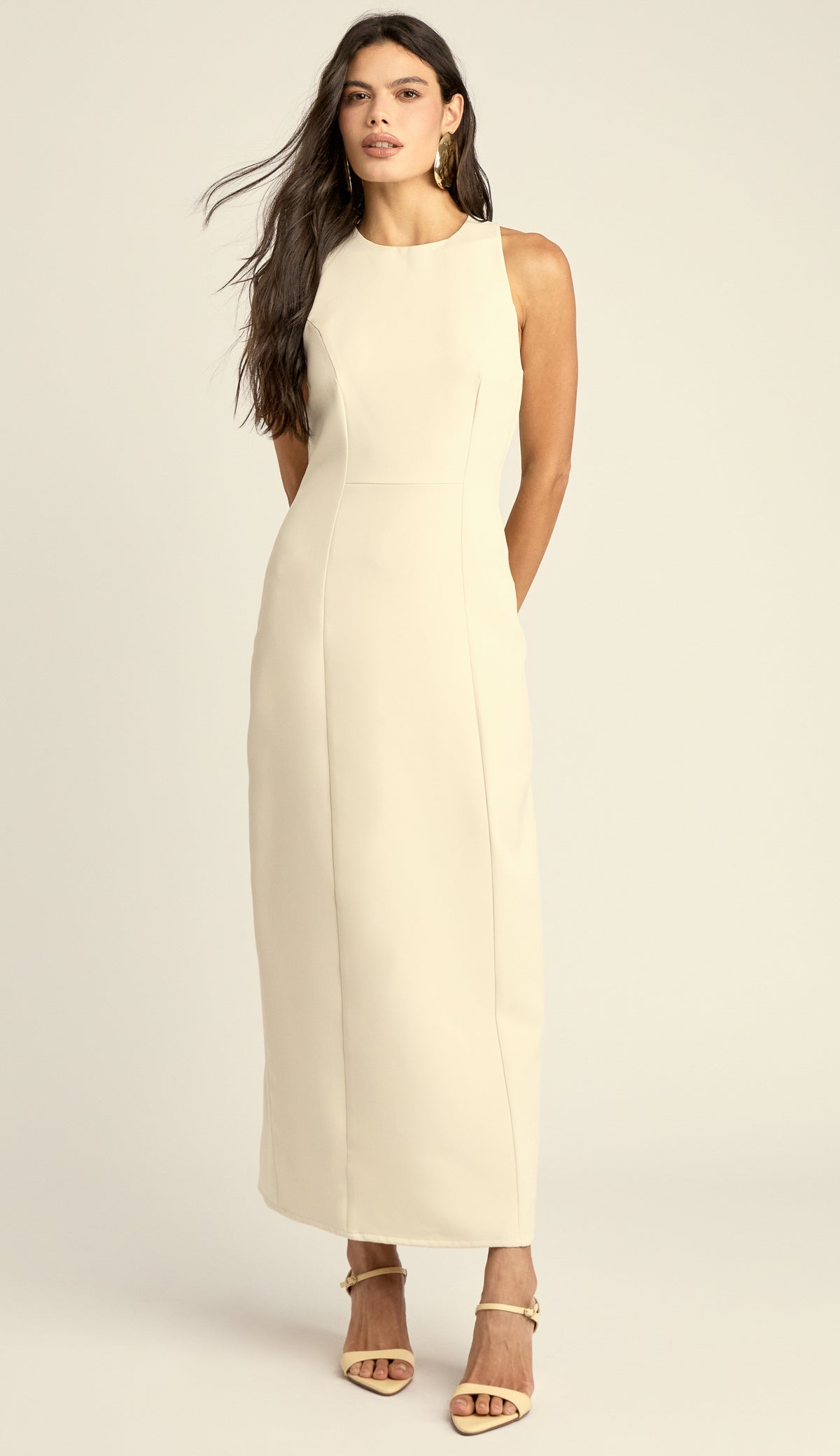 Vestido Longuete Crepe Penn Chantilly | Laguna