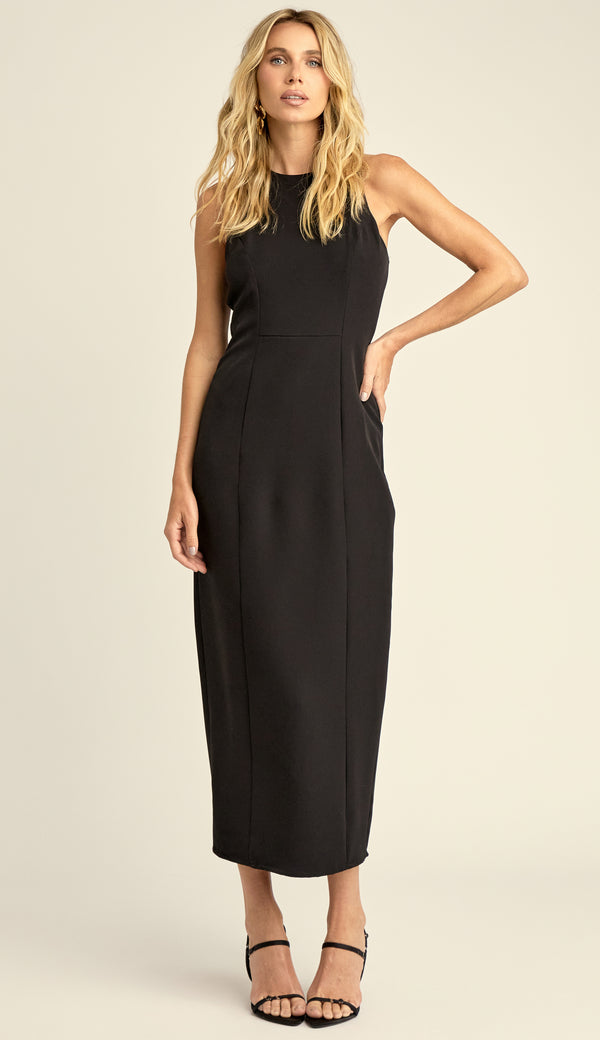 Vestido Longuete Crepe Penn Preto | Laguna