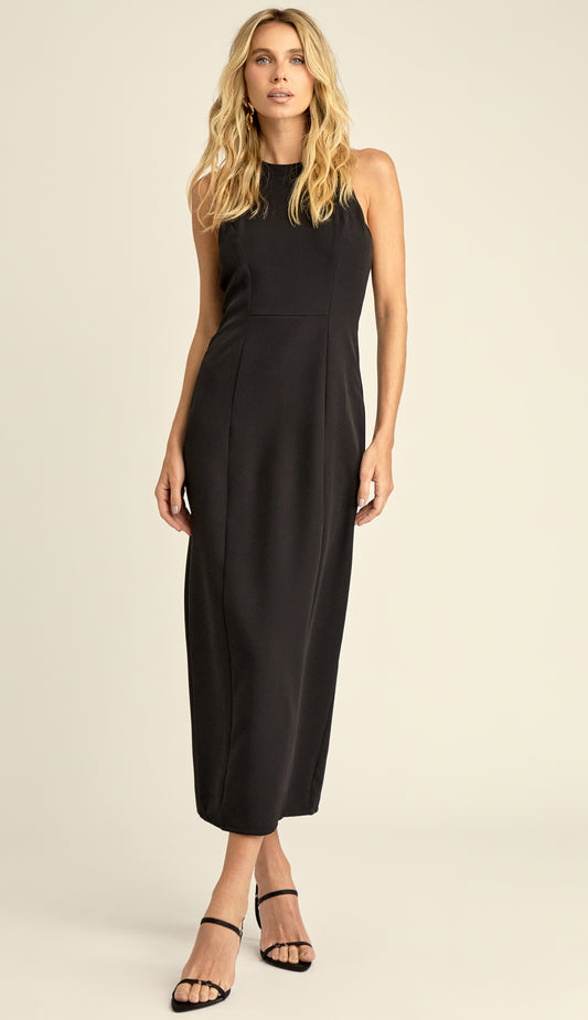 Vestido Longuete Crepe Penn Preto | Laguna
