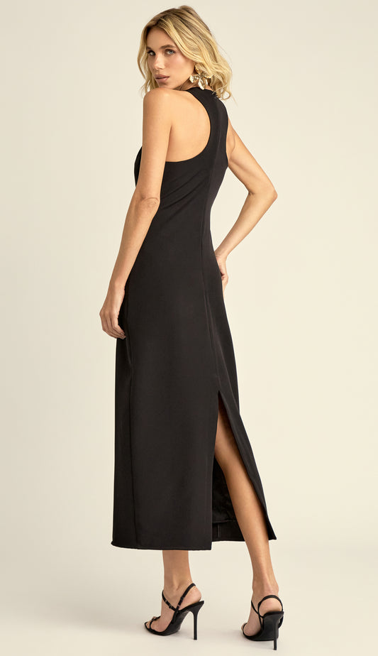 Vestido Longuete Crepe Penn Preto | Laguna