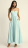 Vestido Evasê Corset Crepe Rayane Azul | Laguna - Vestido Rayane Azul