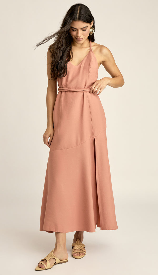 Vestido Midi Alfaiataria Viscose Magda | Laguna