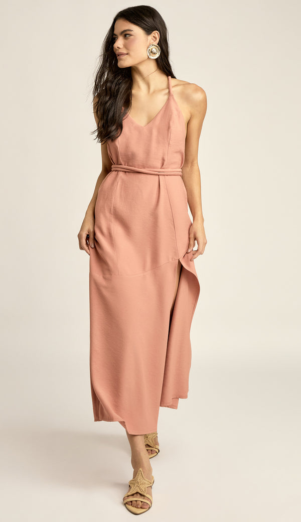 Vestido Midi Alfaiataria Viscose Magda | Laguna
