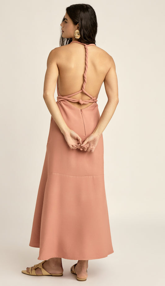 Vestido Midi Alfaiataria Viscose Magda | Laguna