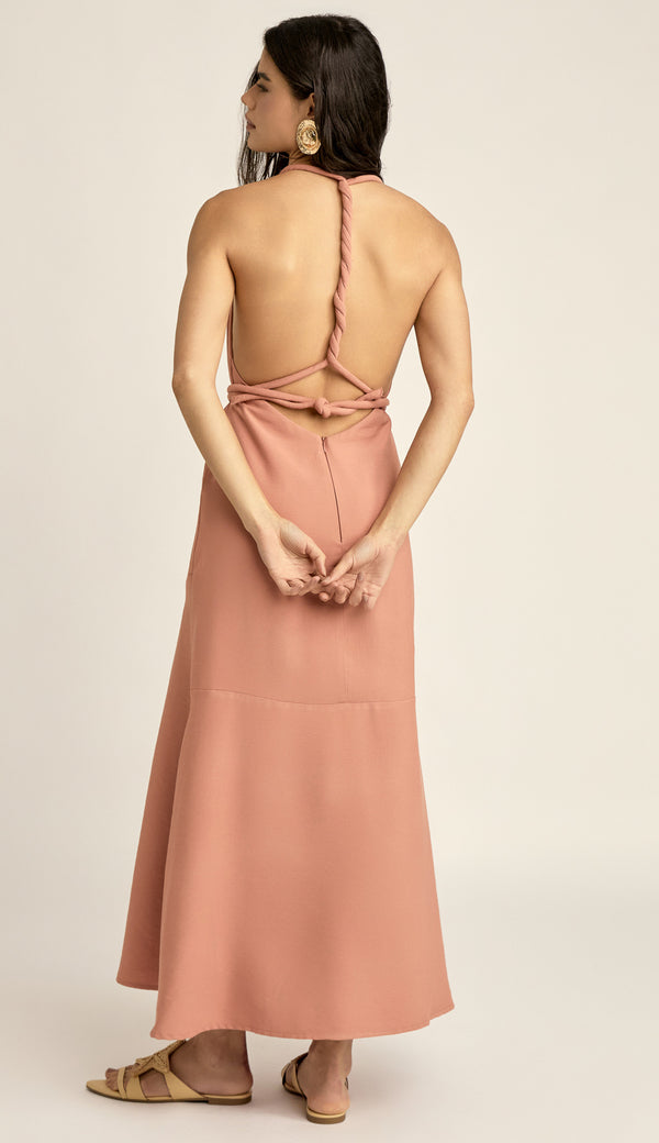 Vestido Midi Alfaiataria Viscose Magda | Laguna