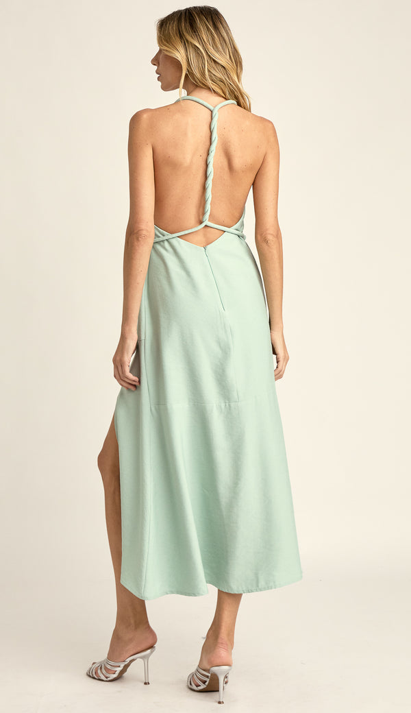 Vestido Midi Alfaiataria Viscose Magda | Laguna