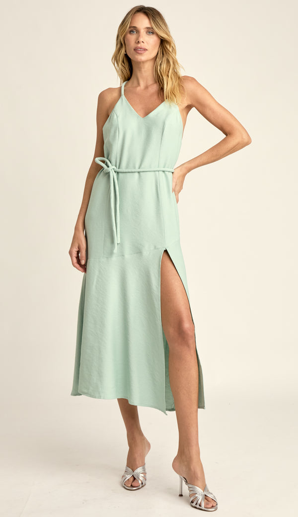 Vestido Midi Alfaiataria Viscose Magda | Laguna