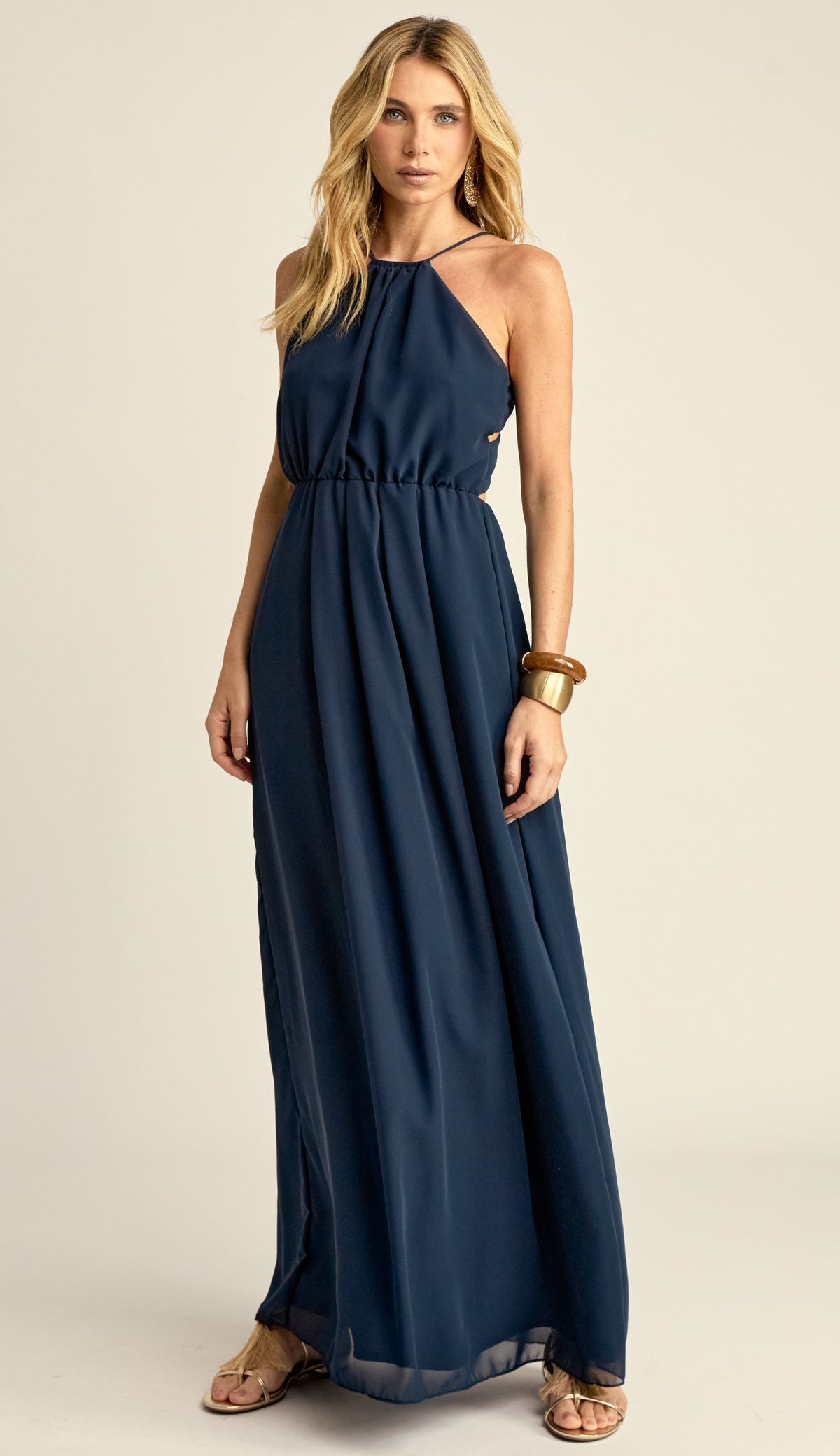 Vestido Longo Festa Crepe Chiffon Filipa Marinho | Laguna