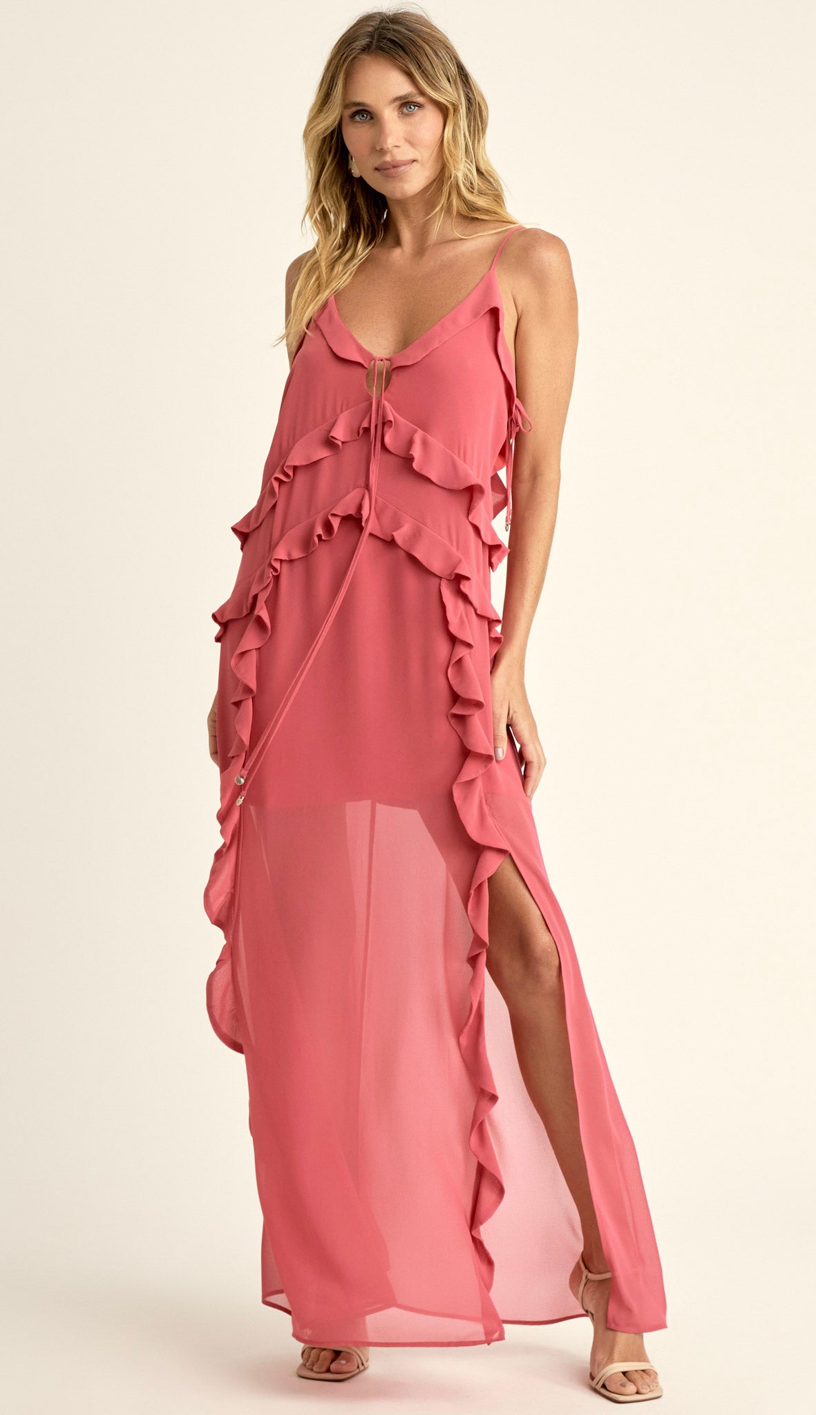 Vestido Anne Marsala Rosê