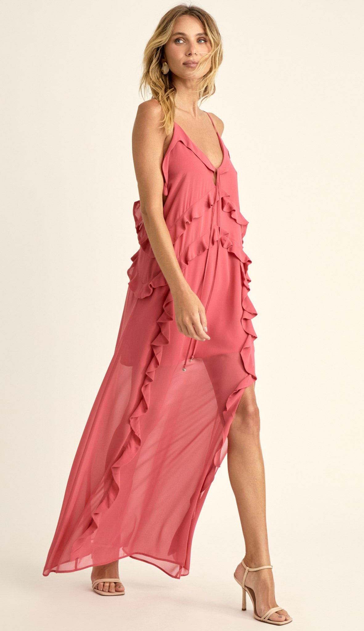 Vestido Anne Marsala Rosê