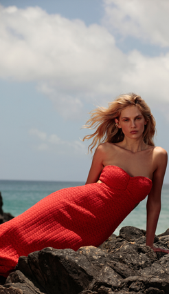 Vestido Margareth Cereja