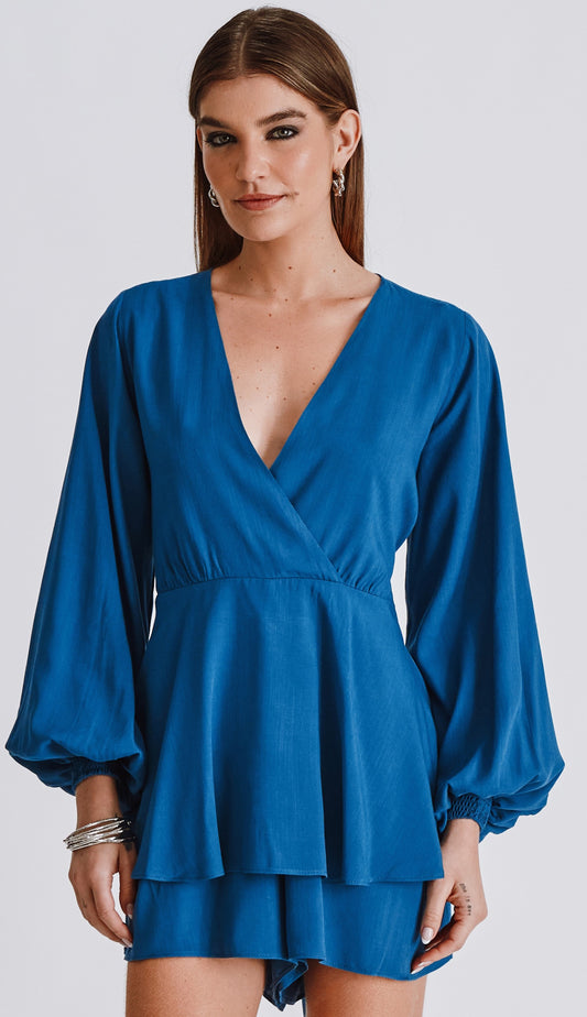 Macaquinho Raquel Azul